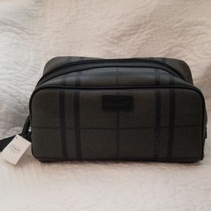 NWT Coach Gray Multi Travel Kit Toiletry Bag